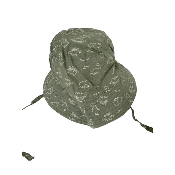 H & M Baby Infant 18 Months - 2T green Brimmed Sun Hat Cap Green Dinosaurs - Picture 4 of 4